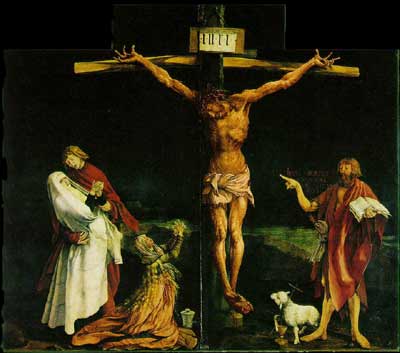 Matthias Grünewald, Crucifixion, 1515 (Colmar, Musée d'Unterlinden)  